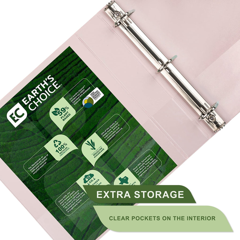 Samsill Earth's Choice Plant-Based View Durable 1.5 Inch 3 Ring Binders - Assortment 4 Pack, 4 Pack (Quantity) - Image 4
