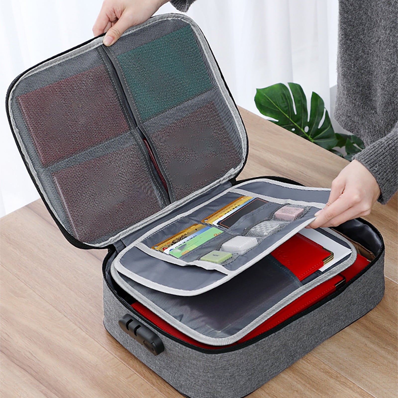 Lockable File Organizer Bag with Handle - Portable Safe Document Box for Office, Home, Travel & Certificate/Passport ... - Image 2