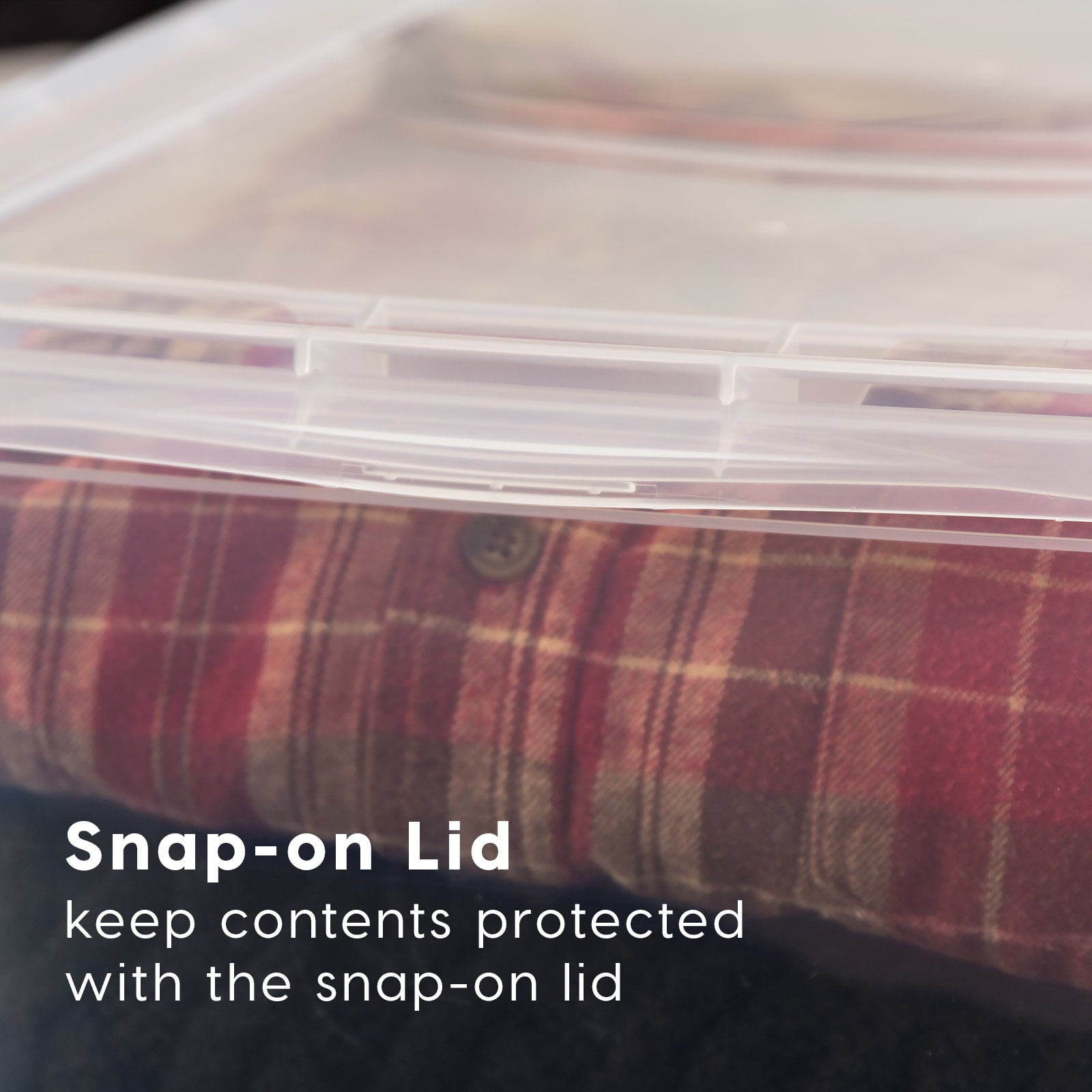 IRIS 17 Qt. Plastic Storage Bin with Lid, Stackable Storage Container, Tote, Clear - Image 5