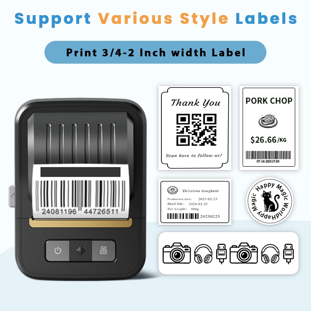 2-Inch Portable Thermal Label Printer for Small Business Address, Barcode, Logo, Label Makers Compatible with iOS, An... - Image 2