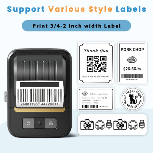 2-Inch Portable Thermal Label Printer for Small Business Address, Barcode, Logo, Label Makers Compatible with iOS, An... - Image 2