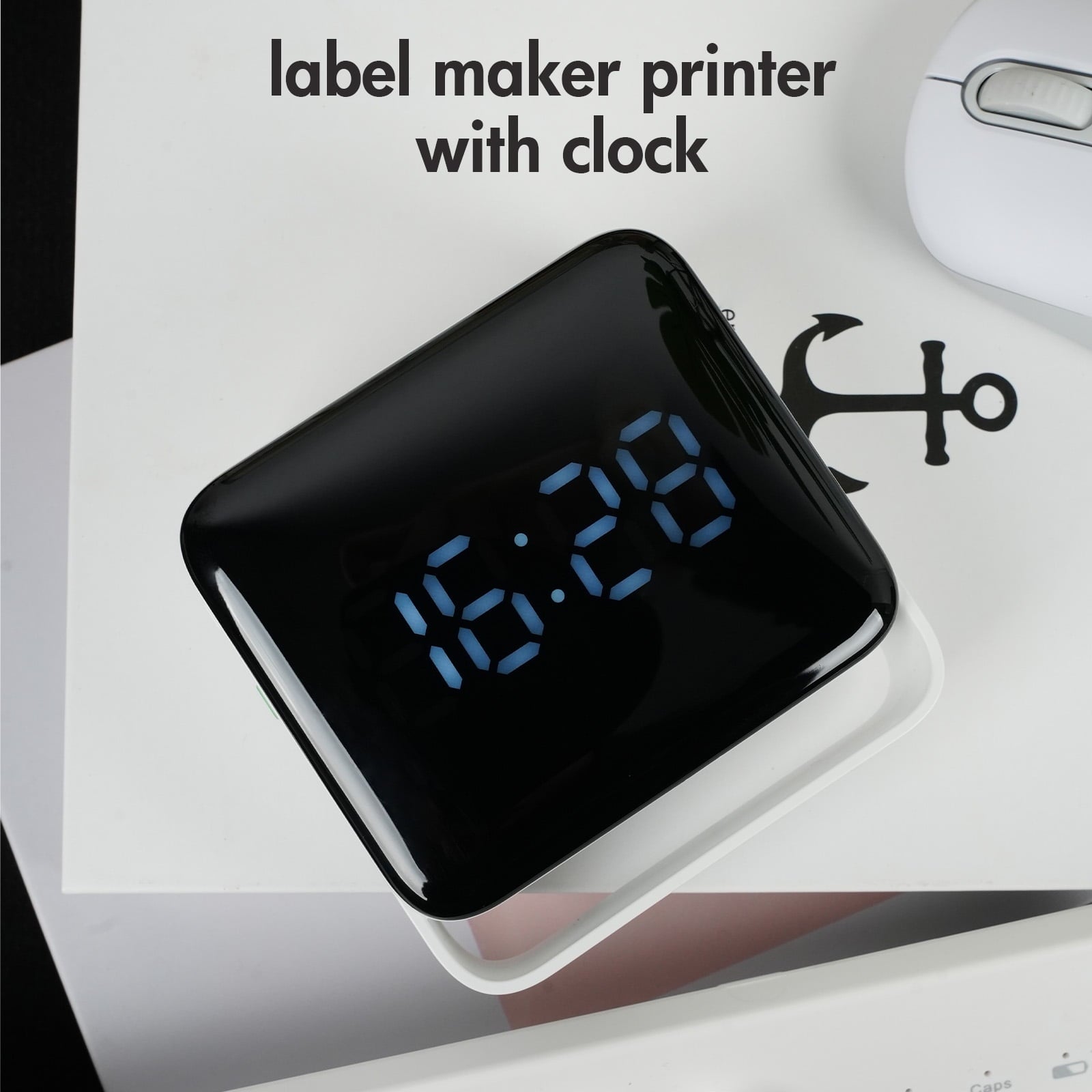 Print Wirelessly Anywhere: Mini Bluetooth Label Maker with Tape Included. The Inkless Thermal Printer for Organizing Home, Office & School. - Image 5