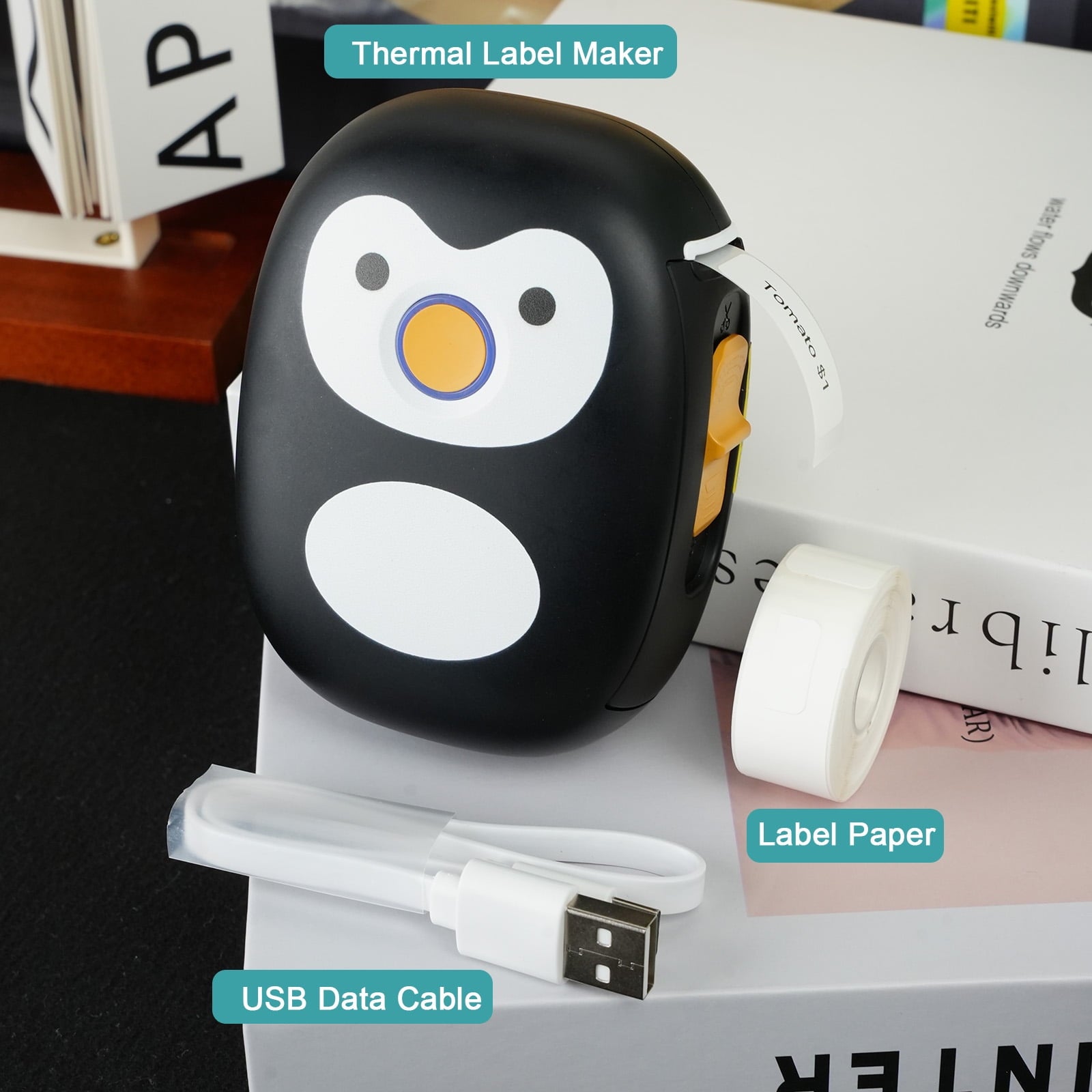BAOKALER Label Maker, Label Printer with Tape Portable Bluetooth Mini Printer, Inkless Thermal Labeler for Home Office School - Image 3