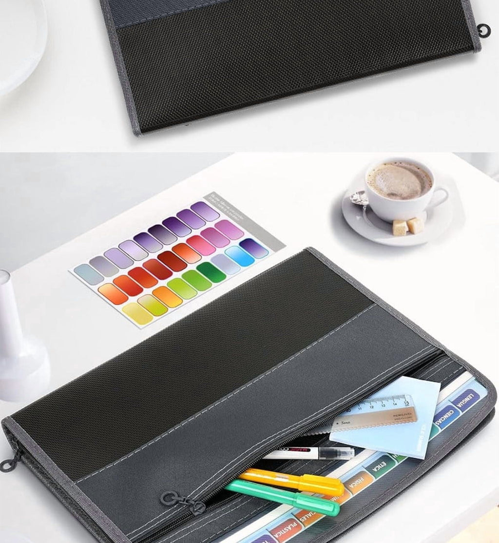 Document Expanding Folder with 13 Pockets Document with Handle & Labels, Portable Home Travel Safe Storage for Letter... - Image 6