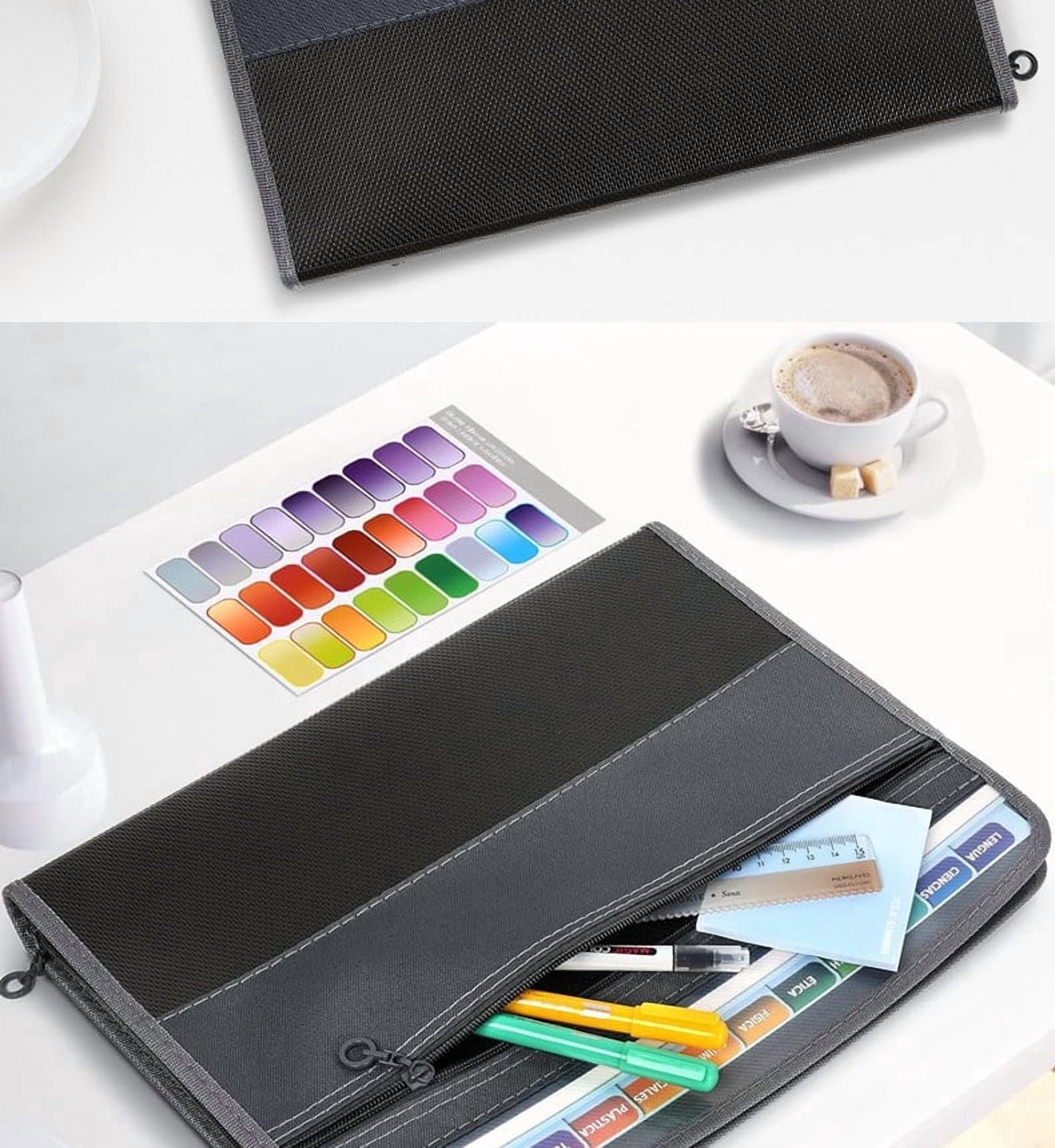 Document Expanding Folder with 13 Pockets Document with Handle & Labels, Portable Home Travel Safe Storage for Letter... - Image 6