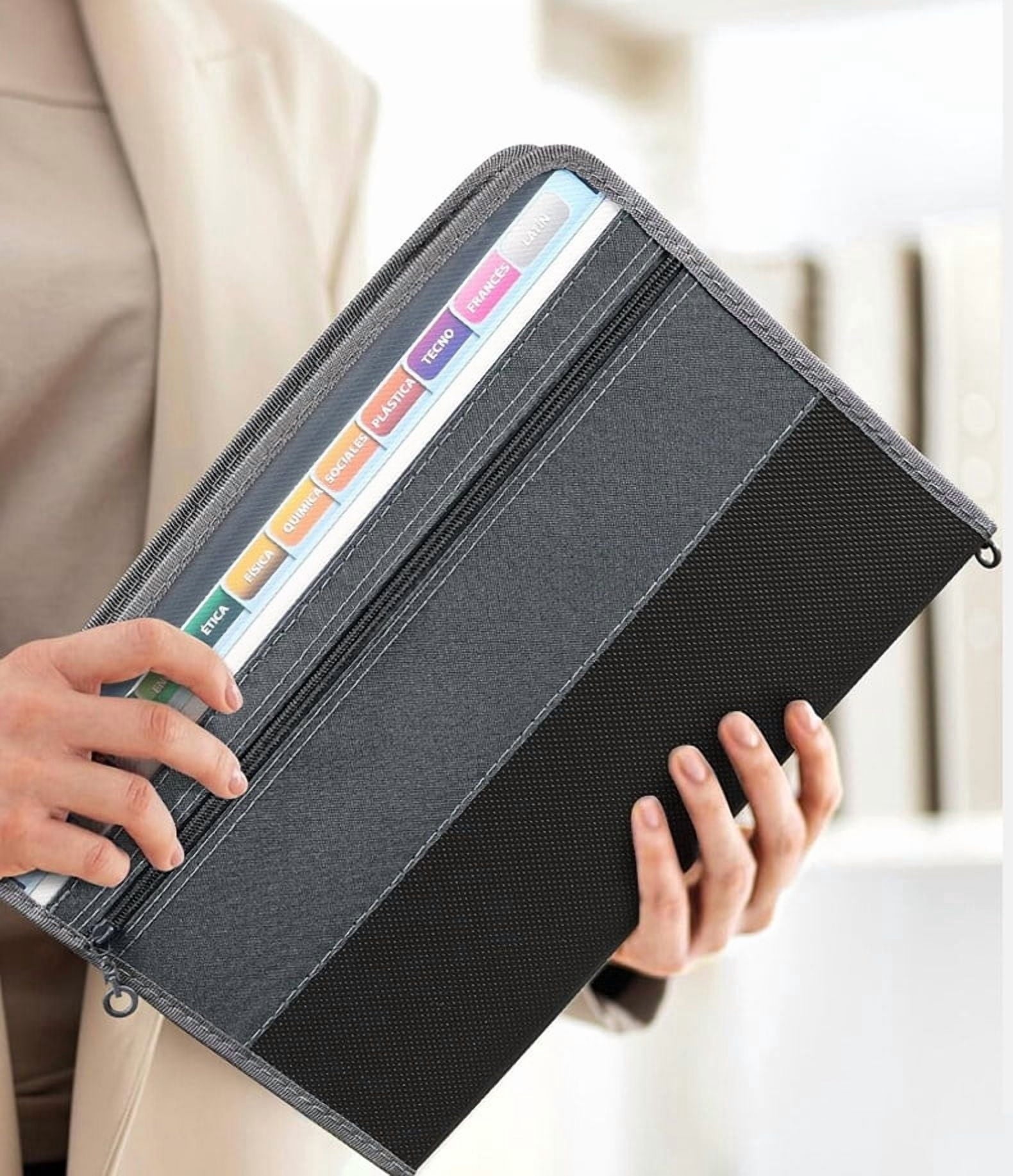 Document Expanding Folder with 13 Pockets Document with Handle & Labels, Portable Home Travel Safe Storage for Letter... - Image 3