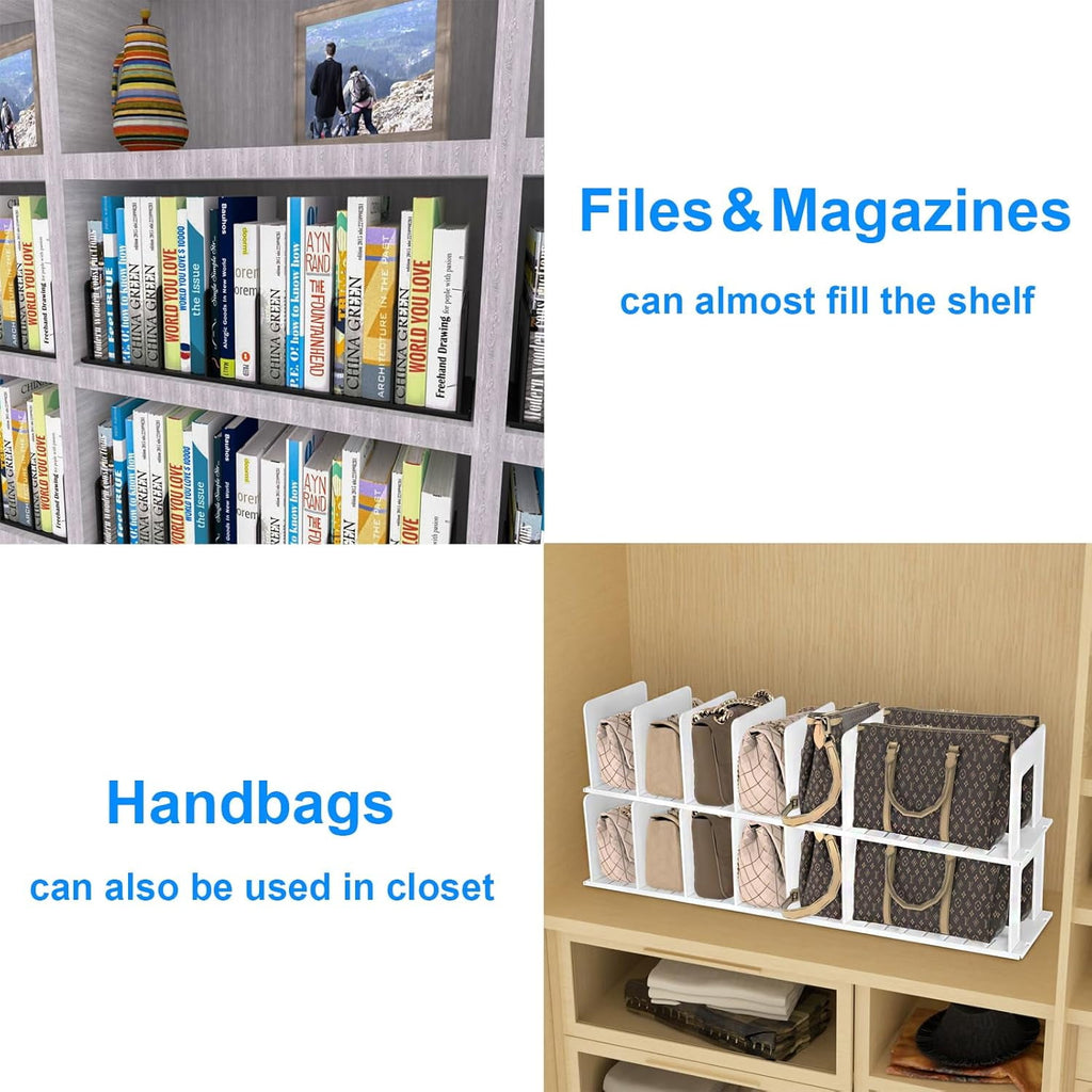 Adjustable vertical file divider, expandable upright file shelf, desktop folder organizer, school office file organiz... - Image 4