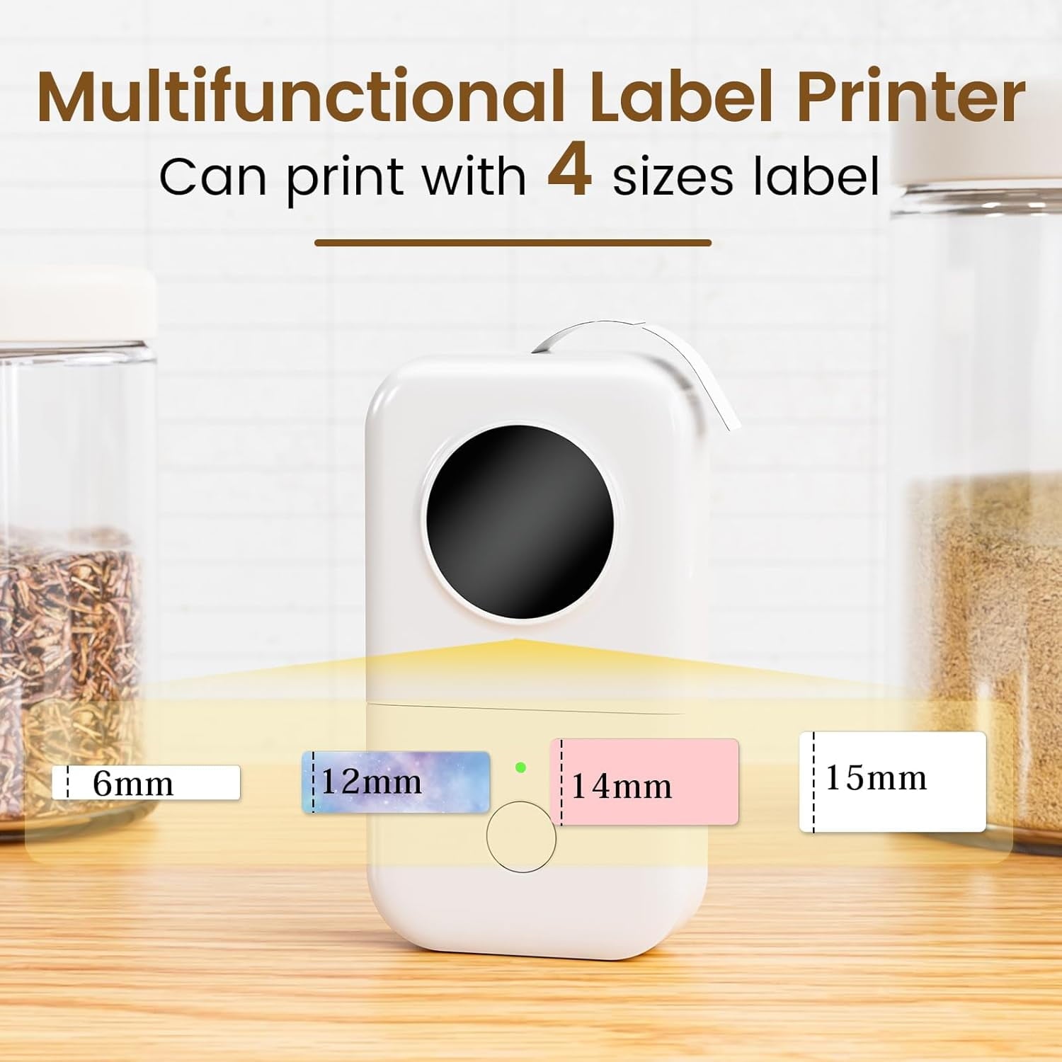 Label Maker with 3 Tapes, Bluetooth Label Maker, Small Thermal Printer Rechargeable Labeler, Handheld Sticker Labeler for School, Office, Ho - Image 6