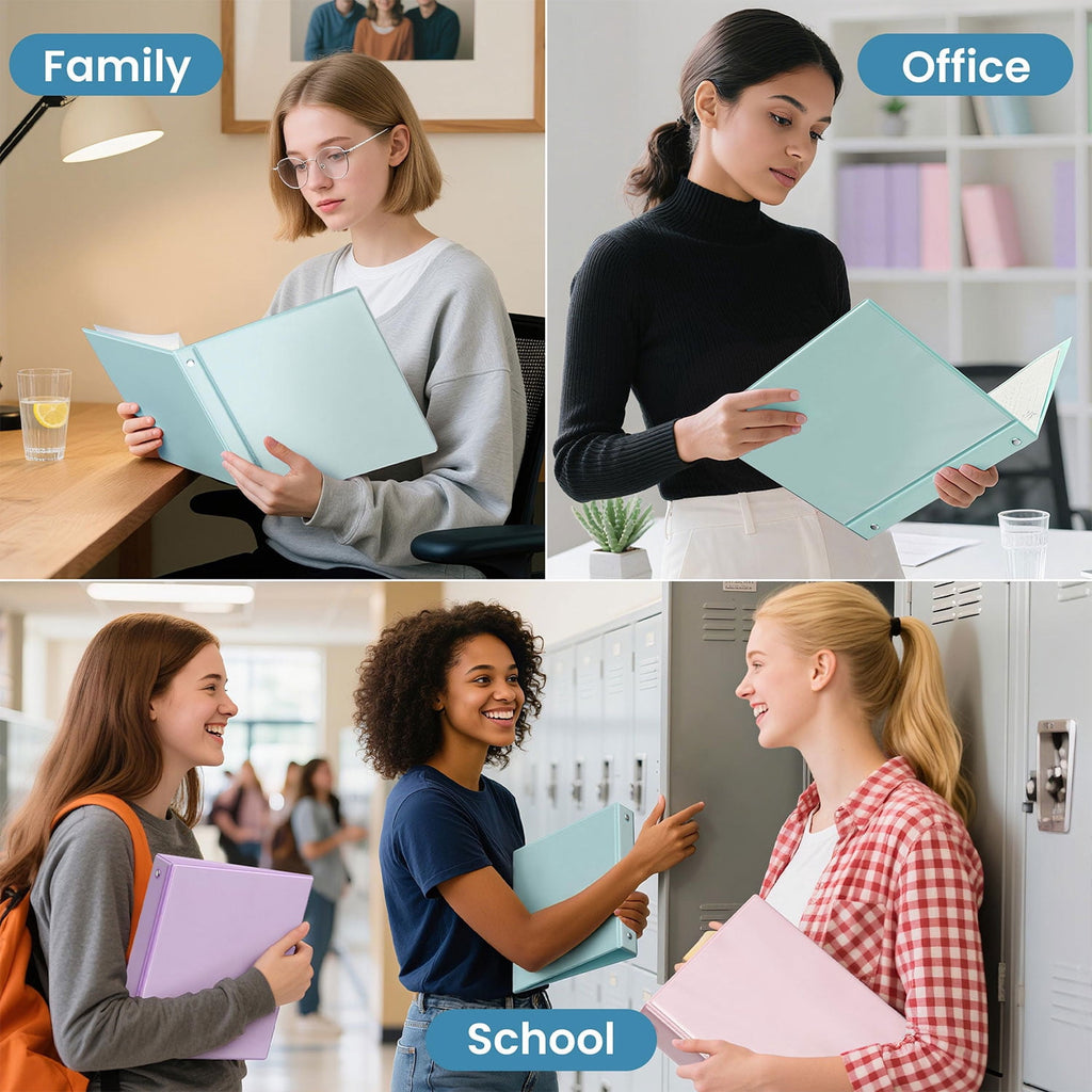 3 1.5 Inch Binder View Binder 325 Sheets of Letter Size 8.5 x 11'' Paper for Office School Home Supplies Organizer wi... - Image 3
