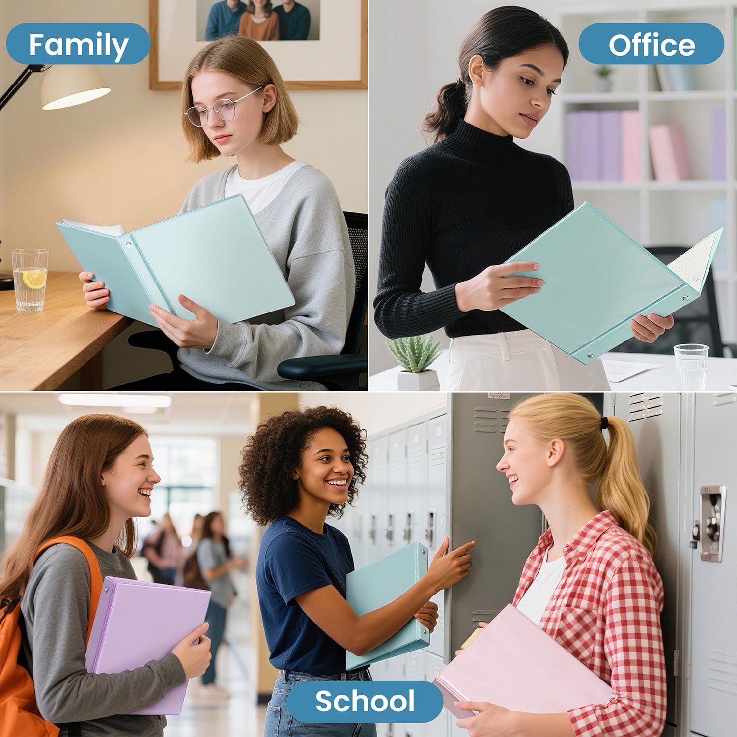 3 1.5 Inch Binder View Binder 325 Sheets of Letter Size 8.5 x 11'' Paper for Office School Home Supplies Organizer wi... - Image 3