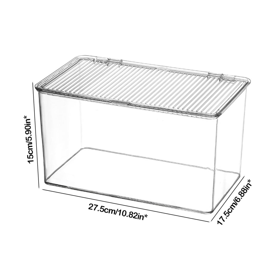 Small Stackable Storage Bins with Hinged Lid, Acrylic Organizer Box, Clear Storage Box, Cosmetic Case for Home, Office - Image 3