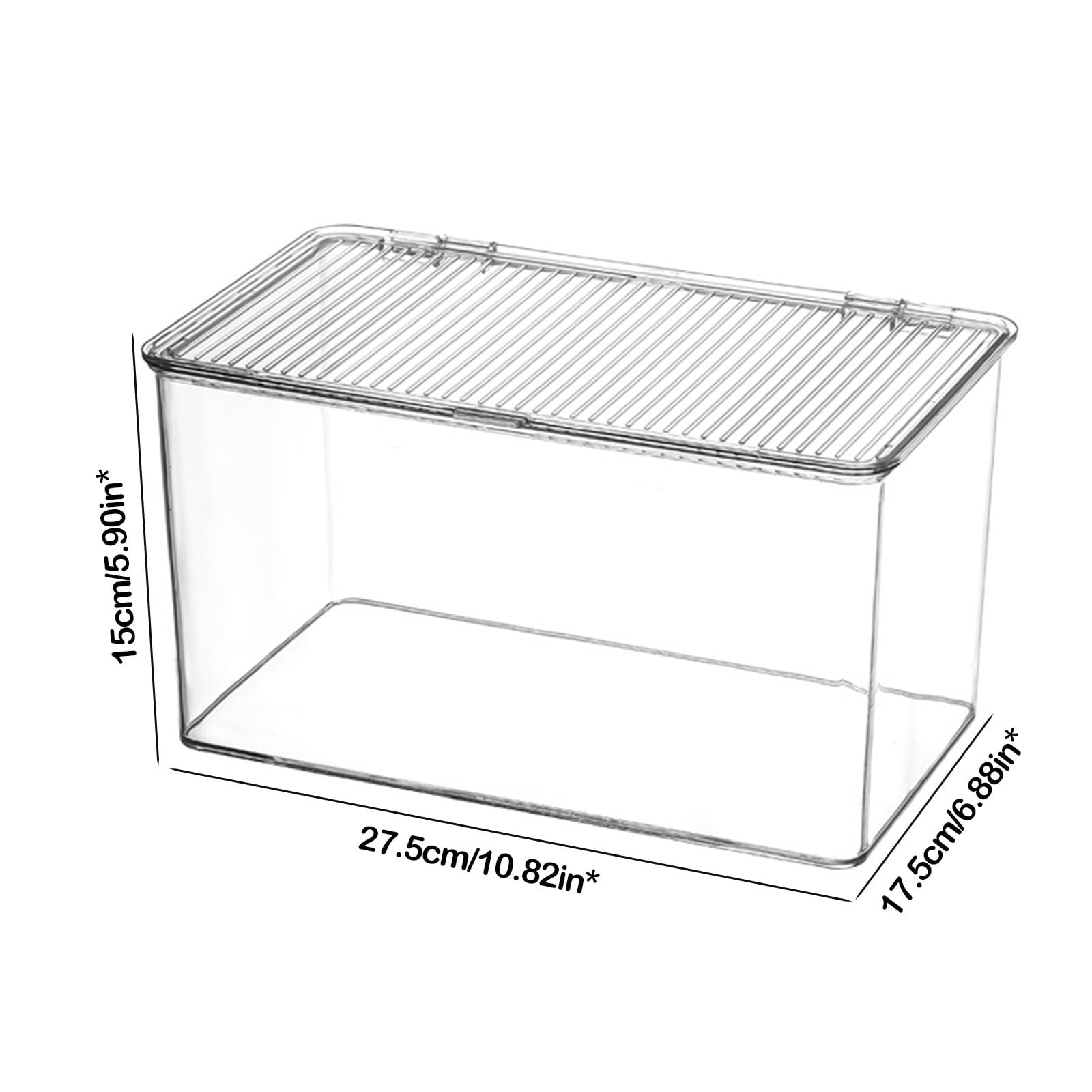 Small Stackable Storage Bins with Hinged Lid, Acrylic Organizer Box, Clear Storage Box, Cosmetic Case for Home, Office - Image 3