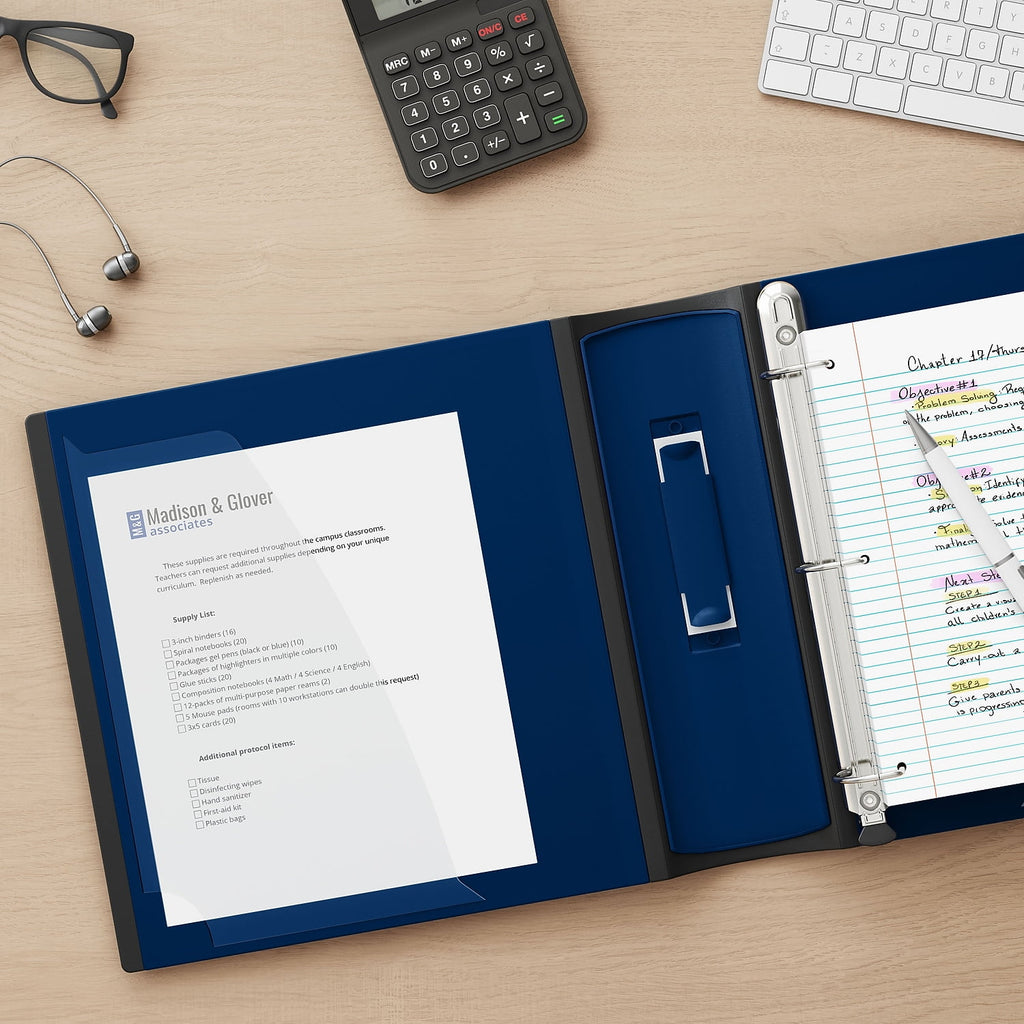 Better 4-inch 3 Ring View Binder Blue 1618290 - Image 5