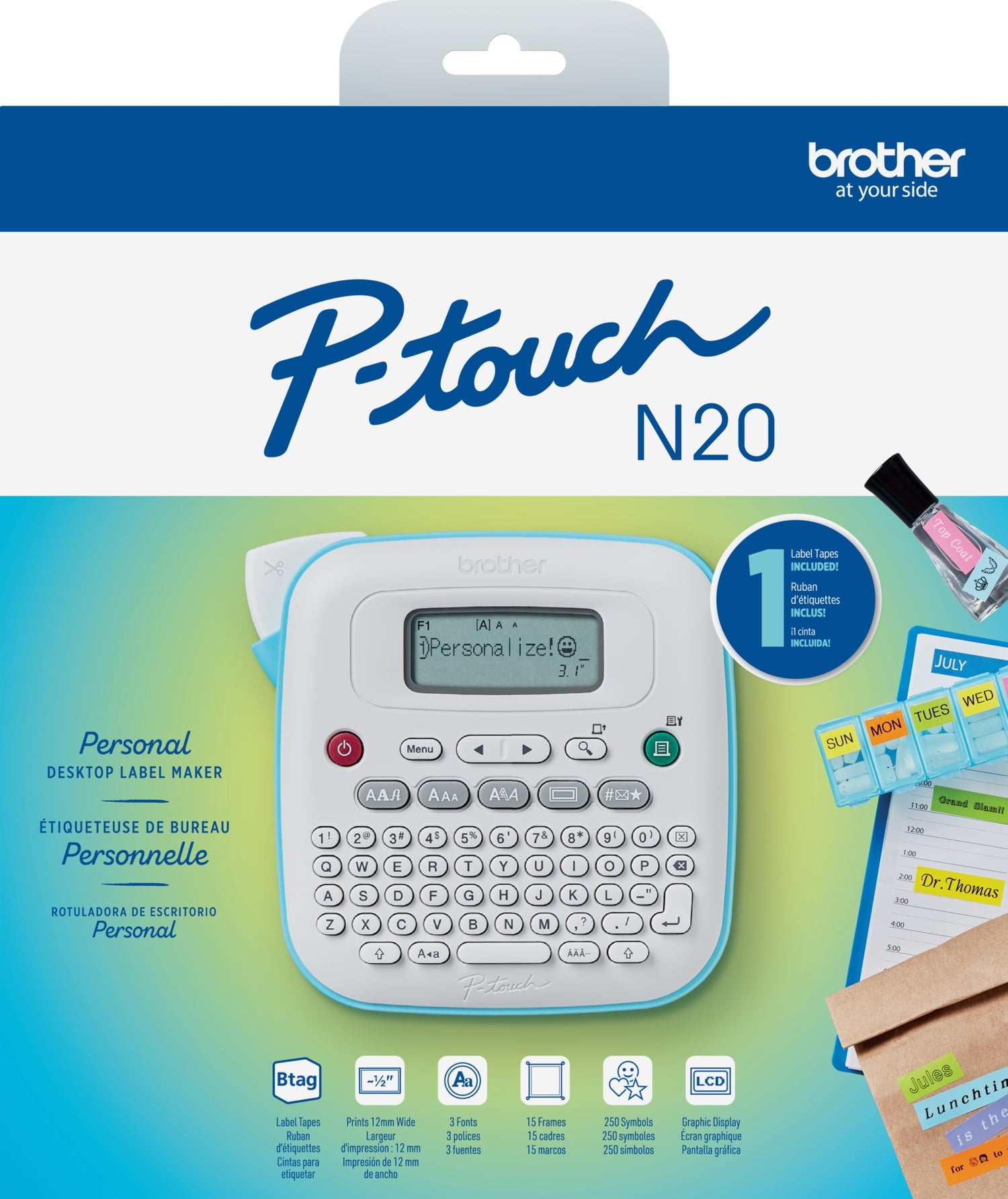 P-touch Personal Desktop Label Maker PT-N20 - Image 2