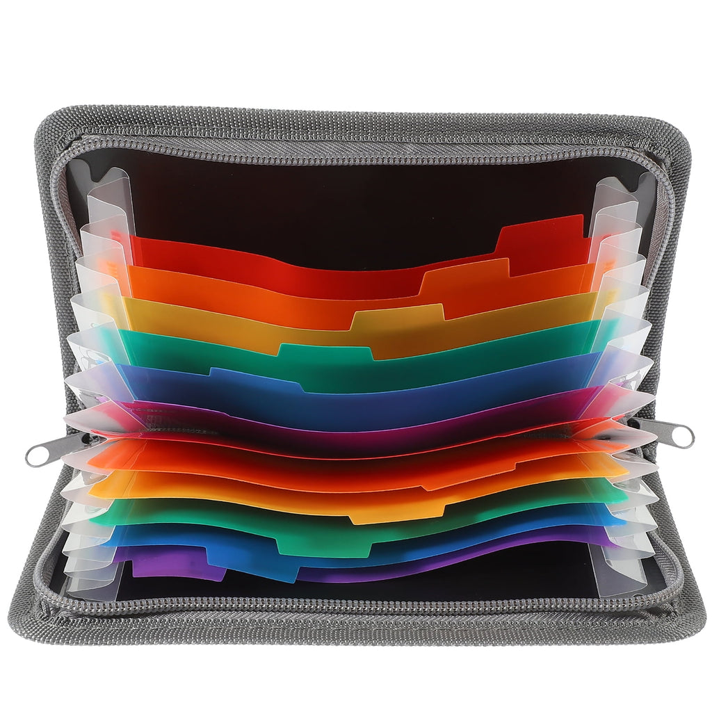 Accordion File Organizer, 13-Pocket Receipt Holder with Zipper - Image 2