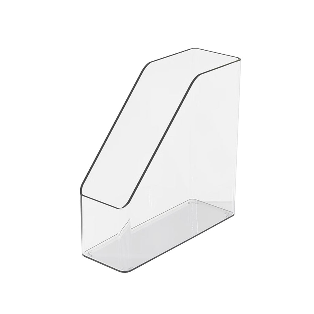 Lilgiuy Acrylic Desk File Organizer, Vertical Clear Magazine File Holder Workspace Sorters, Folder Rack for Office Accessories Organization - Image 2