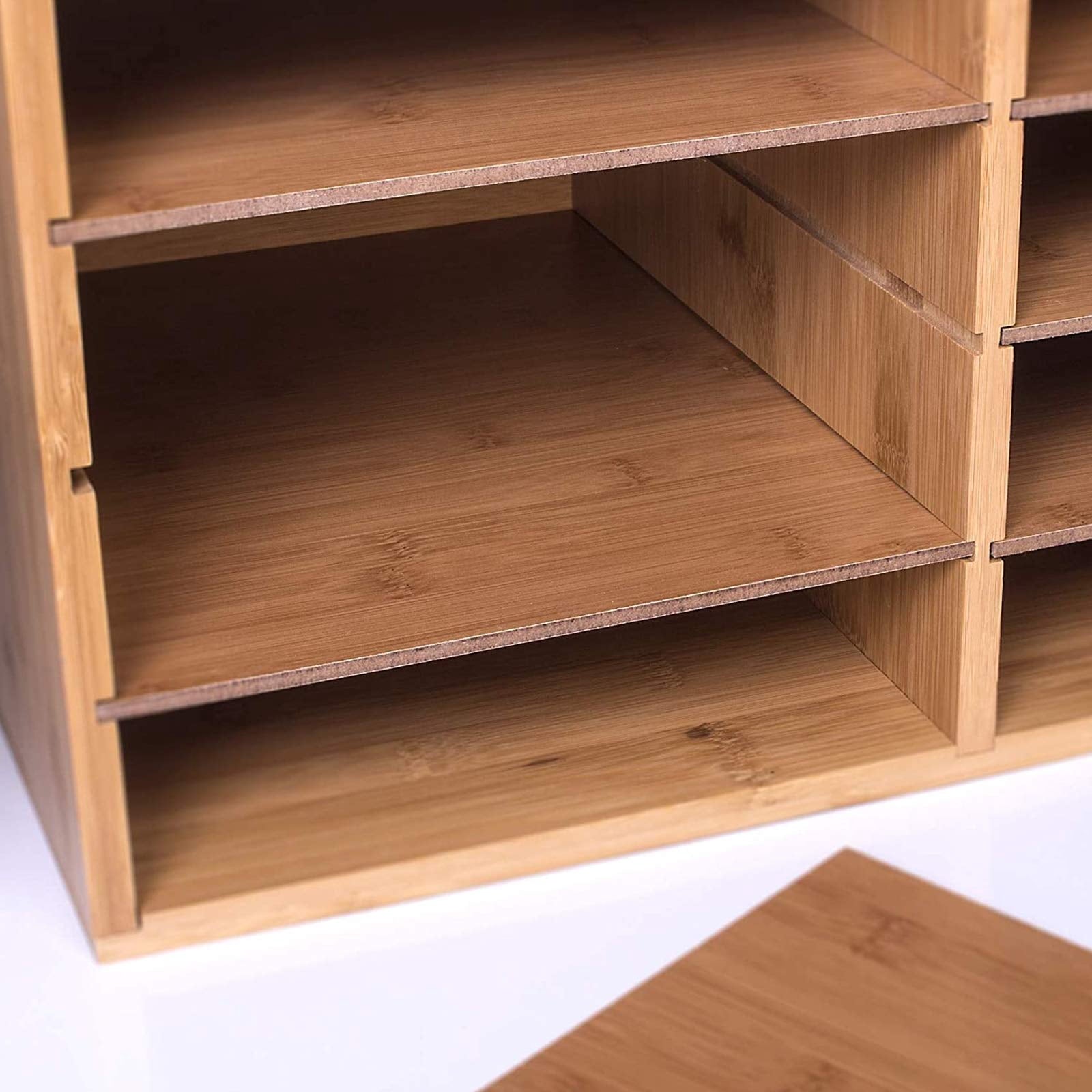 HYGRAD BUILT TO SURVIVE Bamboo A4 File Organizer with 8 Slots  Desktop Document & Letter Sorter for Paper, Mail, Folder & Magazine Storage - Image 4