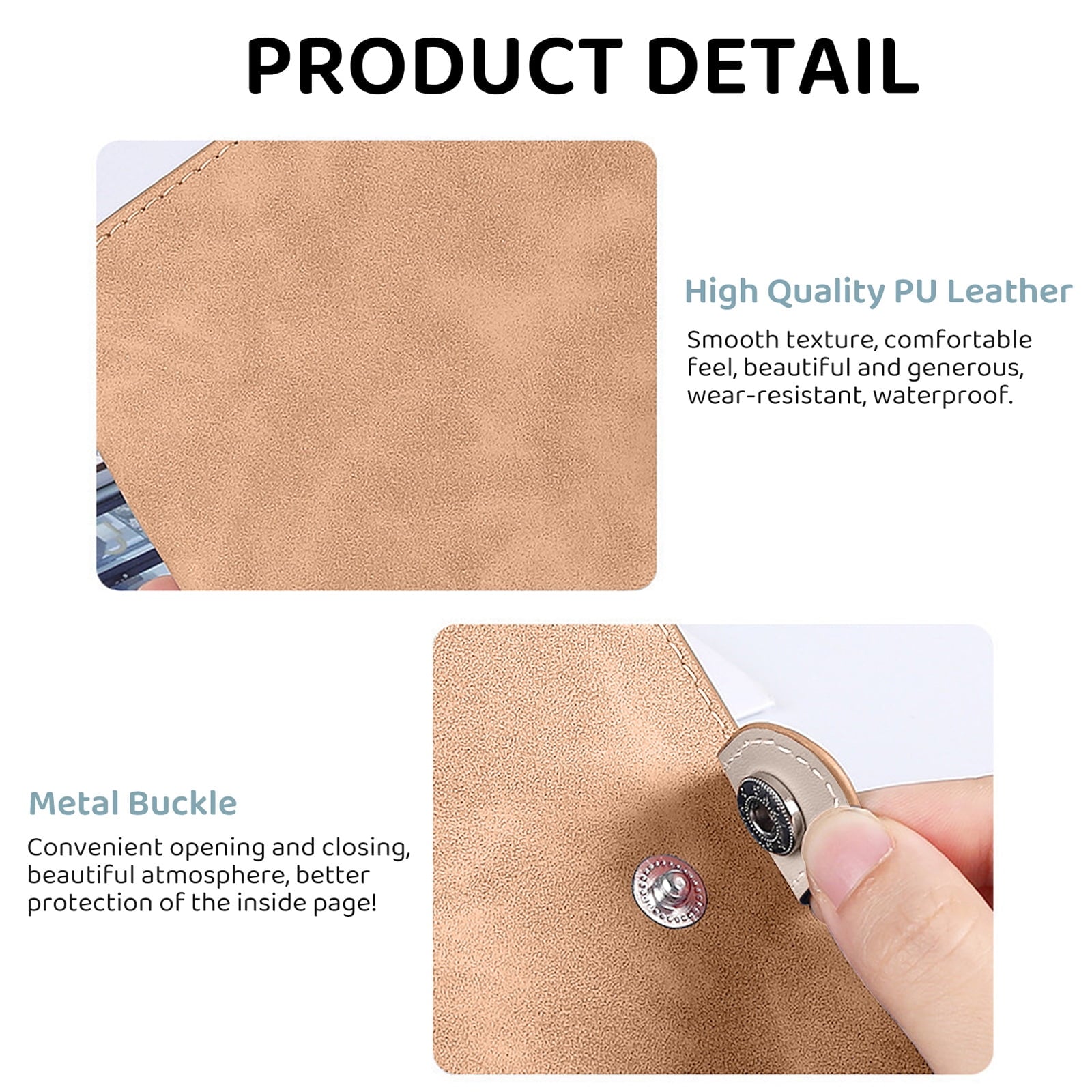 Budget Binder，6-Ring Loose Leaf Notebook with Zipper Envelopes for Budgeting，A9 PU Leather Binder Organizer with Extr... - Image 5