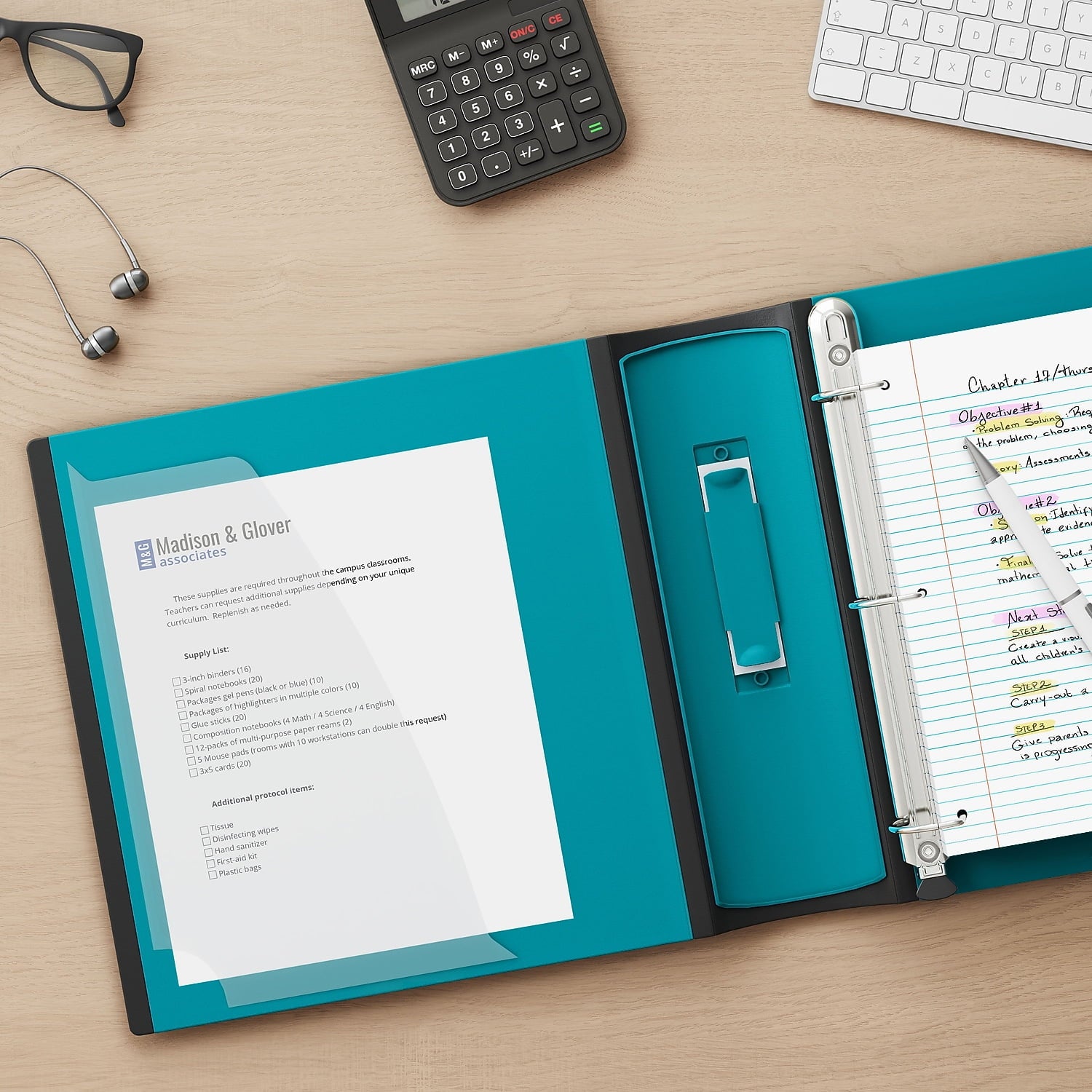 Staples Better 2-Inch D 3-Ring View Binder Teal (13470-CC) 651743 - Image 5