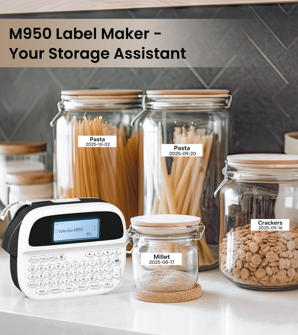 Label Maker Bluetooth Waterproof Label Maker with QWERTY Keyboard, USB-C Rechargeable Handheld Printer, Replace for S... - Image 3