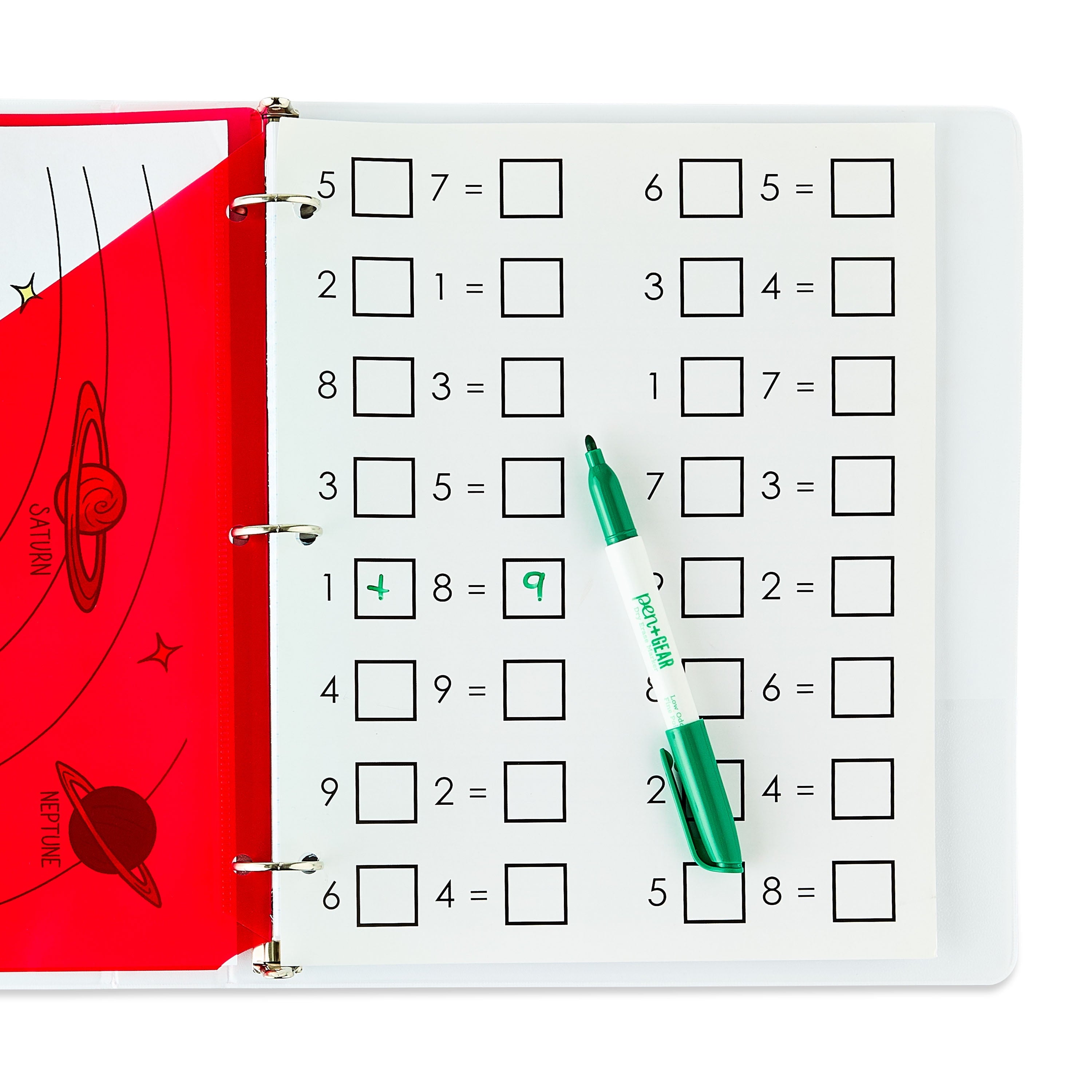 Pen+Gear 1" 3-Ring Standard Binder, White - Image 5