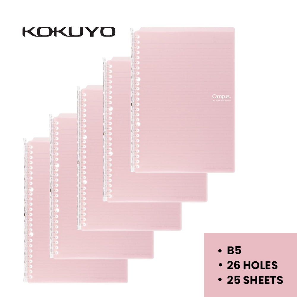 Smart Ring binder, Up to 25 Sheets, B5, Light Pink (ル-) - Image 2