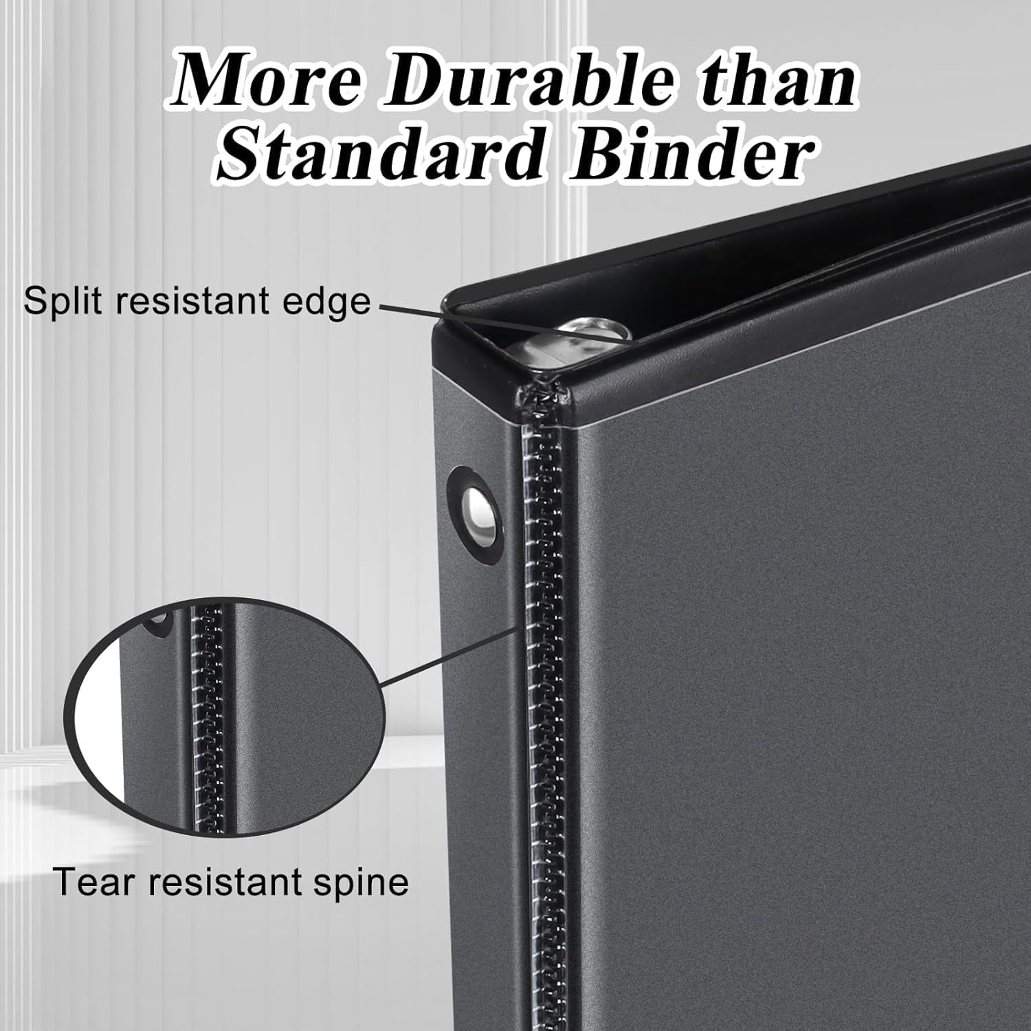 50 Pack of Bulk Wholesale 2 Inch 3 Ring Hardcover Binders with Clear Transparent Covers for Picture and Note Display for Students, Teachers, - Image 3