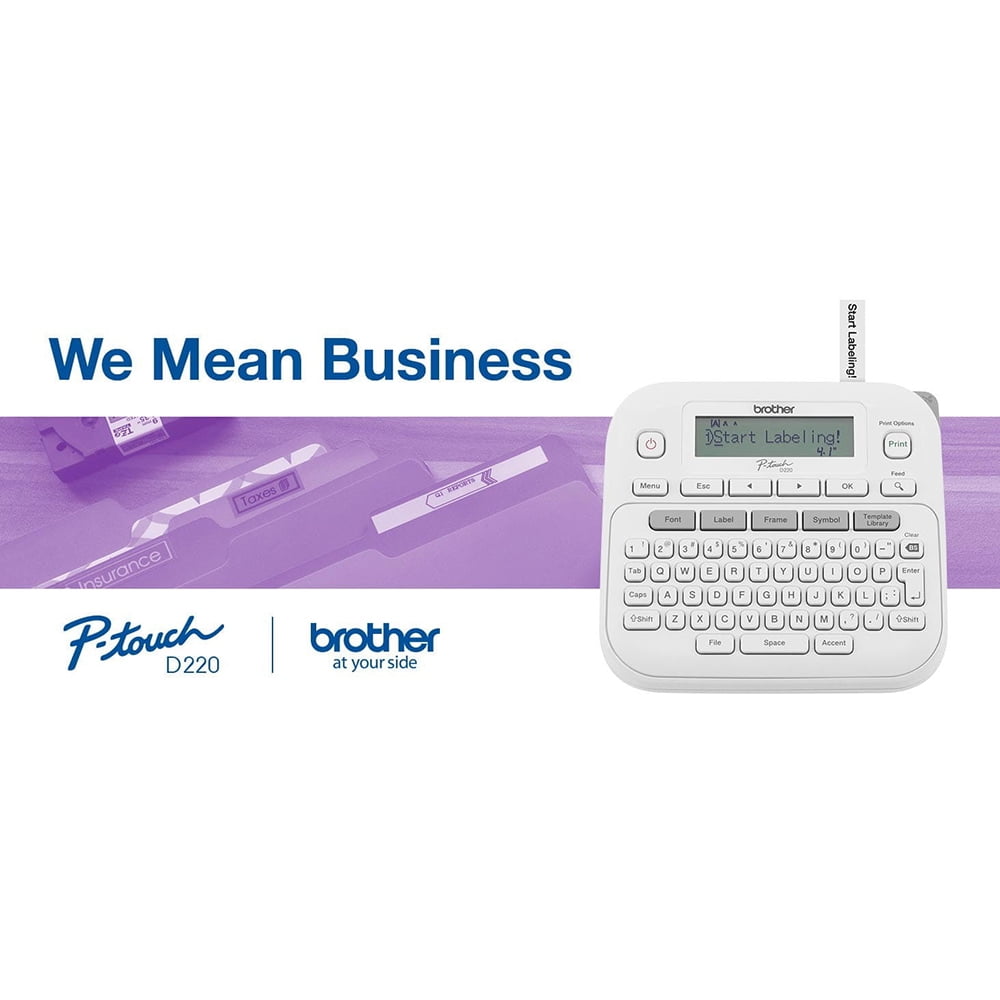 Home/Office Everyday Label Maker Bundle with P-touch Black Print on White Laminated Label Tape - Image 6