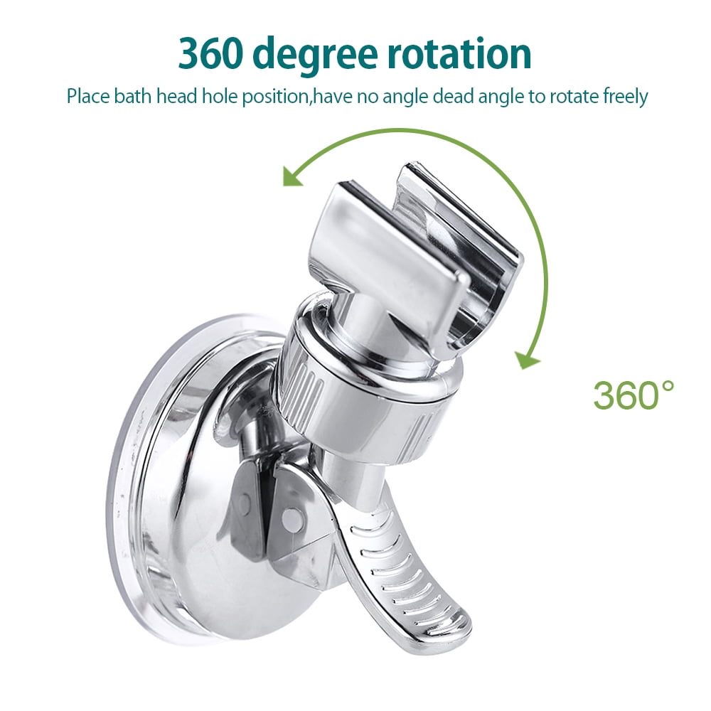 Rzvnmko 1Pcs Adjustable Suction-cup Shower Head Holder, Shower Head Holder, Bathroom Suction-cup Shower Head Holder, No-perforation, Chrome - Image 5