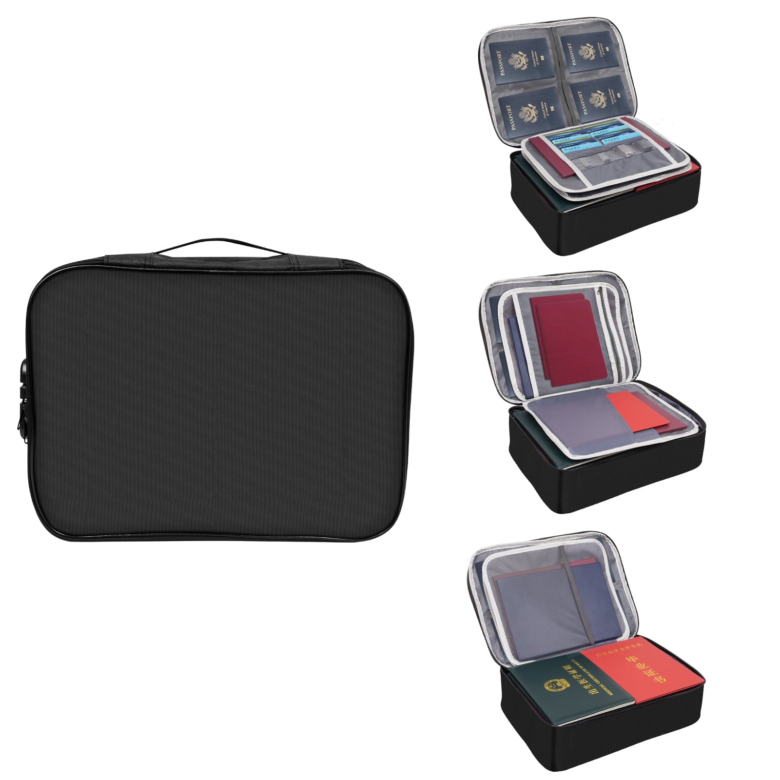 with Lock,5-Layer File Storage Case with Zipper, Safe Portable Travel Home Organizer for Laptop,Files,Certificates,Gi... - Image 3