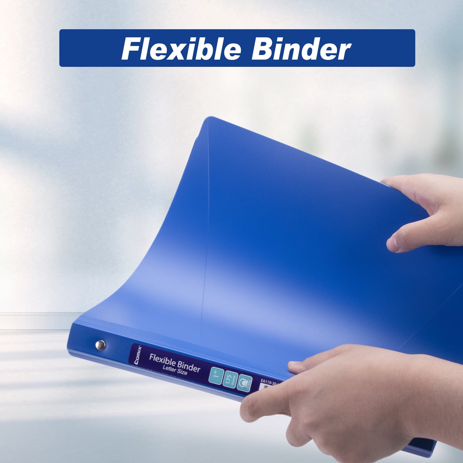 3 Rings Binder 1 inch Round Ring, 175 Sheets Organizer with Pockets, 4-Pack Assorted Color - Image 4