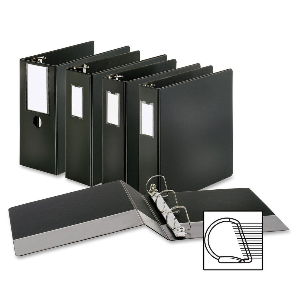 Business Source, BSN33113, Slanted D-ring Binders, 1 Each, Black - Image 6