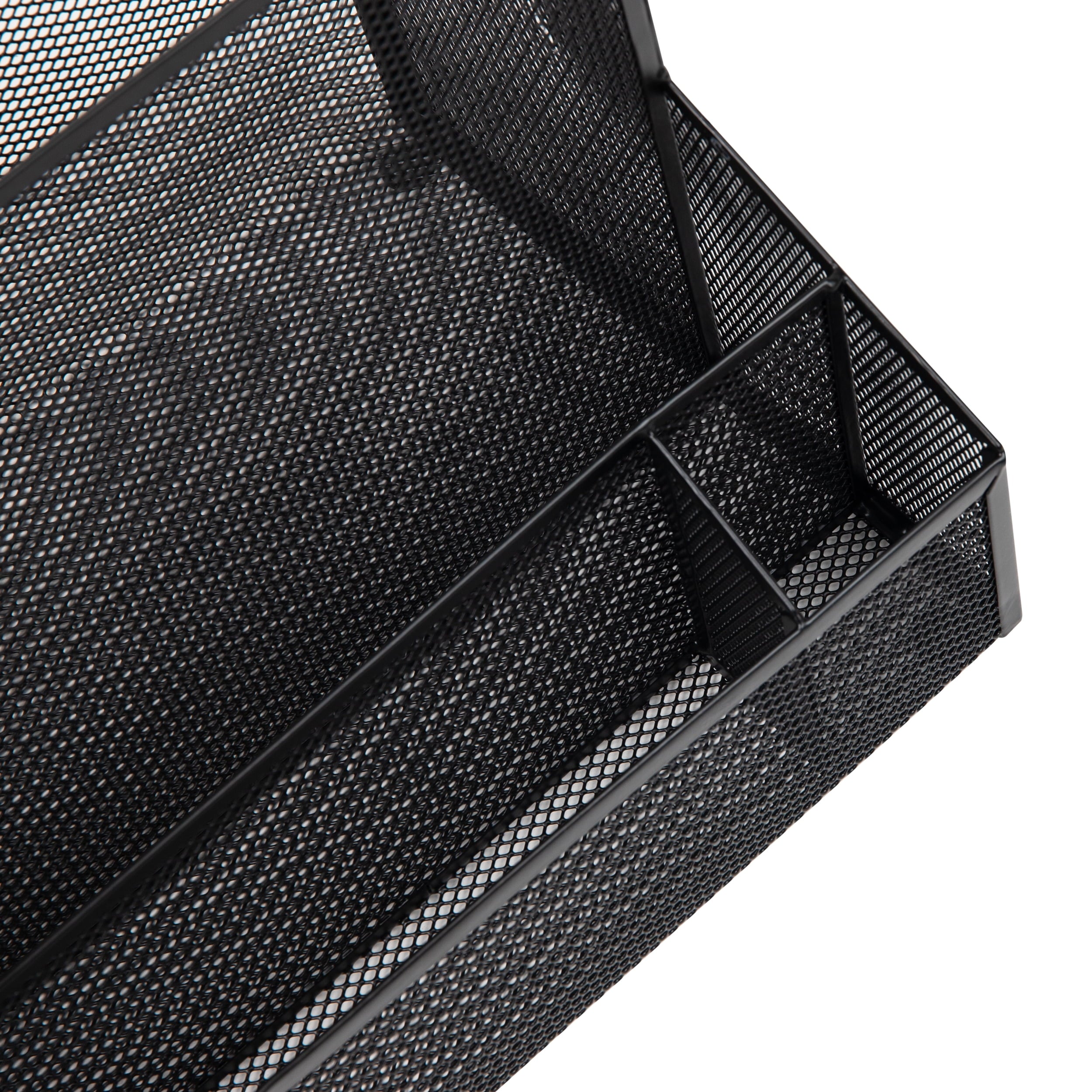 Desktop Organizer, Vertical File Storage, Letter Size, Office, Metal, Black - Image 5