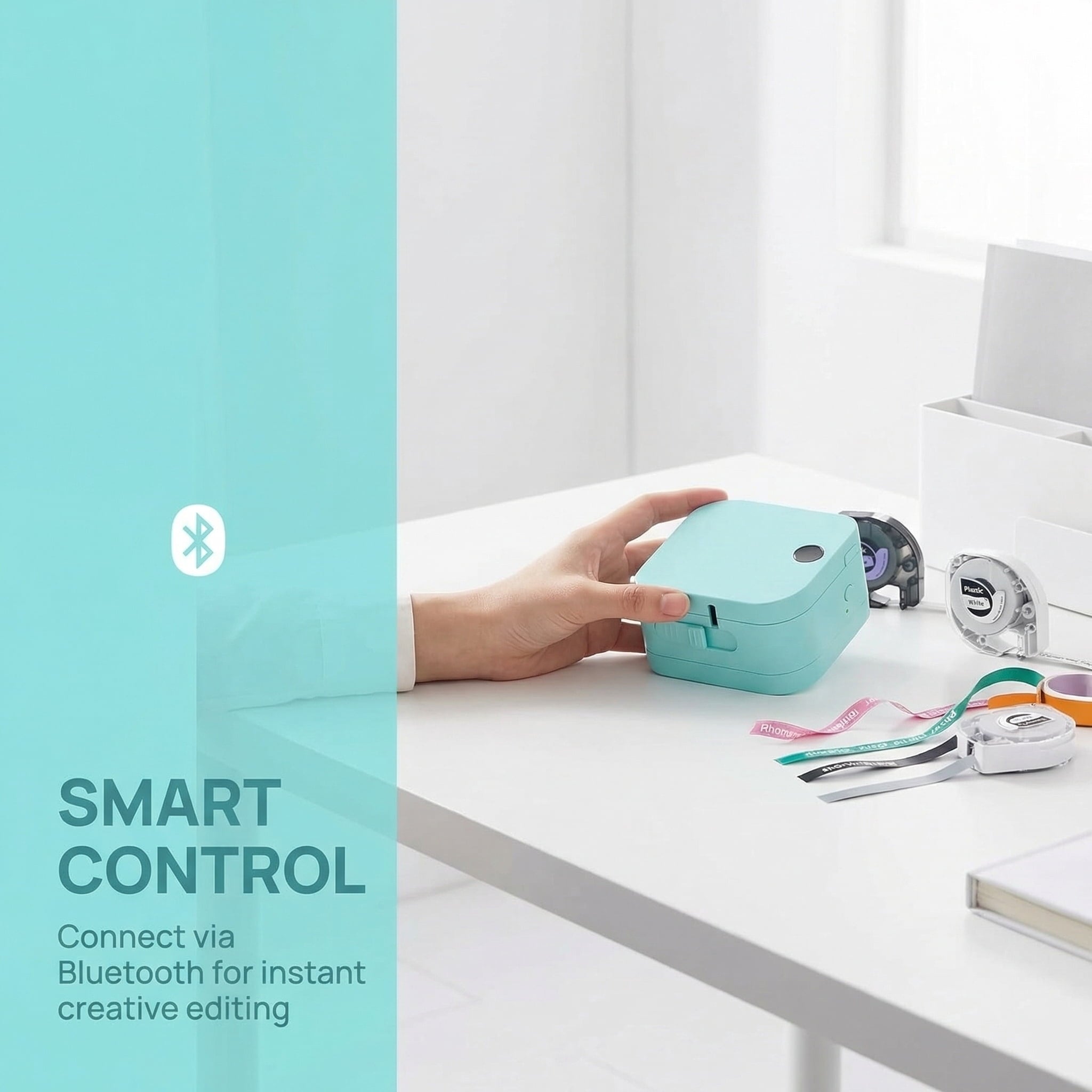 Portable Bluetooth Label Maker Machine with Tape Handheld Built-in Cutter Small Label Maker- Effortlessly Organize an... - Image 5