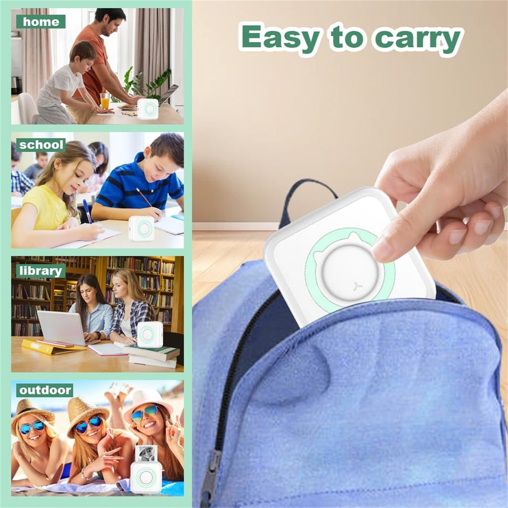 2026 Portable Mini Thermal Label Maker Machine Wireless Inkless Pocket Sticker Upgrade Compact Design - Image 5