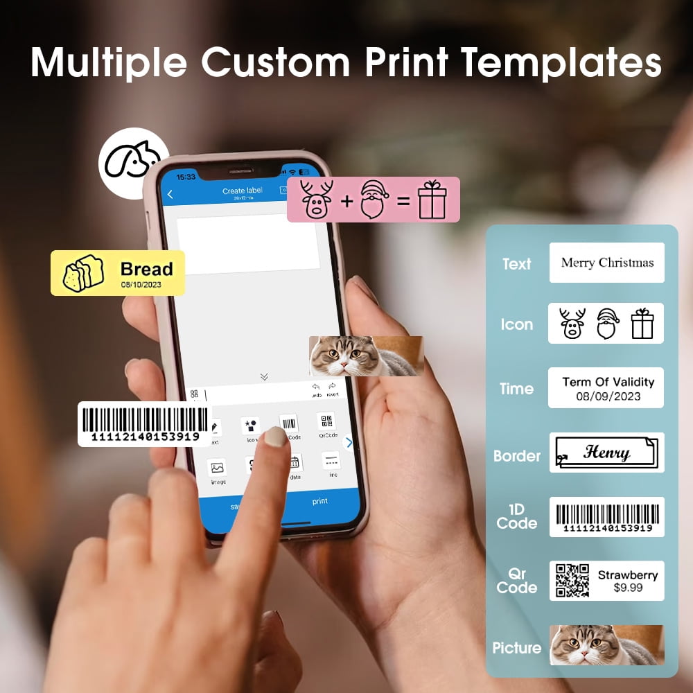 Small Label Maker Portable Bluetooth Label Maker Machine with Inkless Printing, Multiple Templates, Waterproof Labels... - Image 3