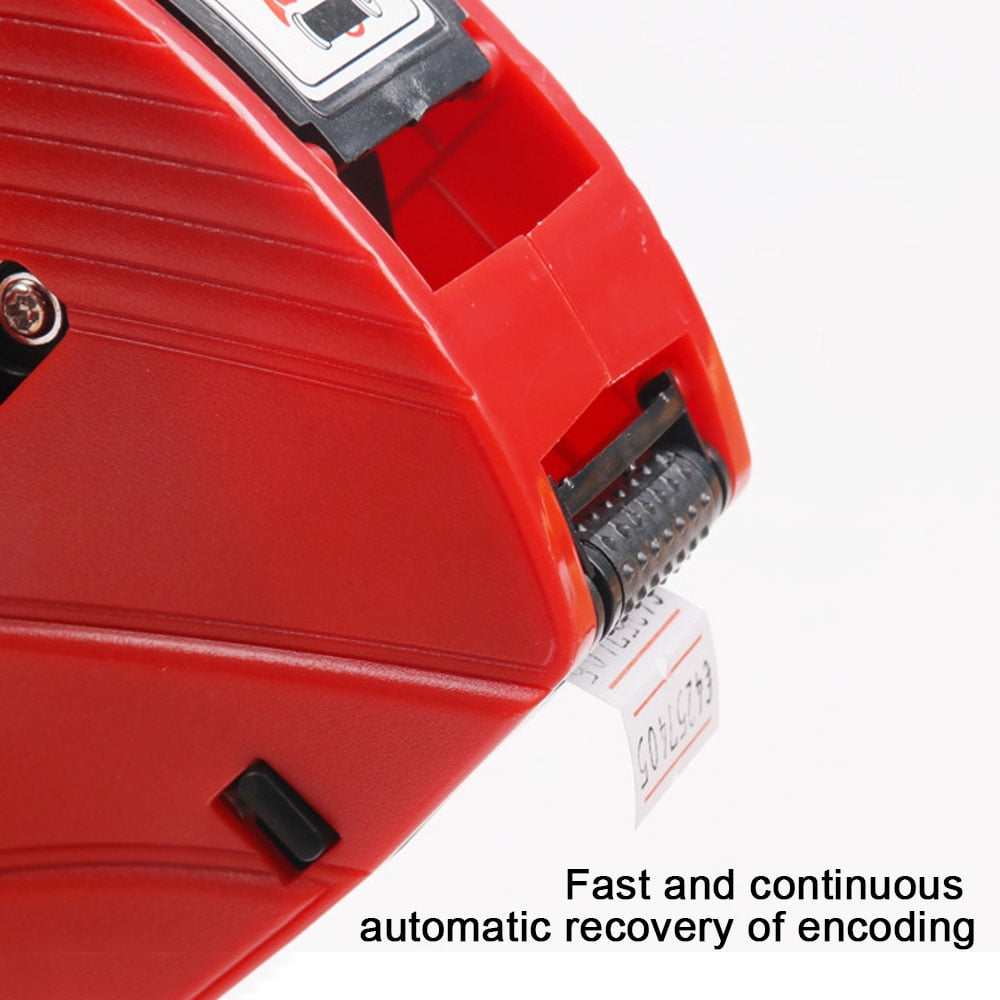 8 Digit Price Labeler Manual Marking Machine, Portable Label  Numerical Tag Maker with Sticker Labels Refill Ink, Red - Image 3