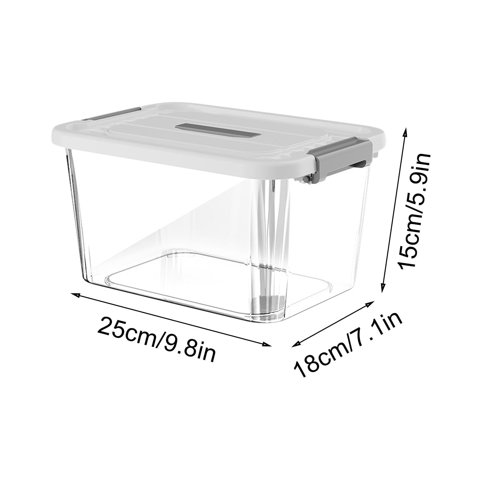 Thickened Clear Plastic Storage Box with Secure Lid, Stackable Heavy-Duty Storage Bin for Clothes Sundries, Multi-Purpose Organizer Box for - Image 2