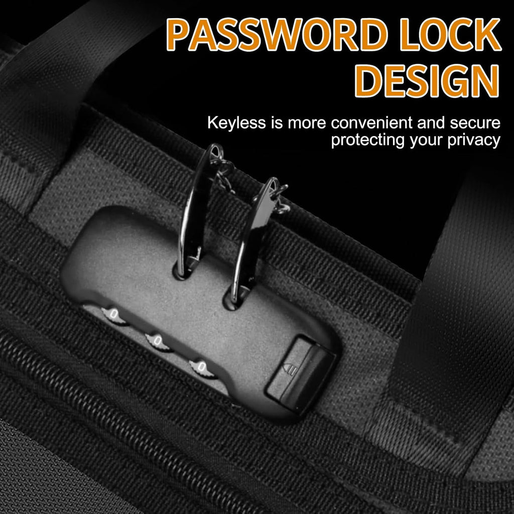 Expanding Accordion Folder with Lock Zipper Labels13 Pockets Document Holder Storage Box Bag for Business Office Rece... - Image 3