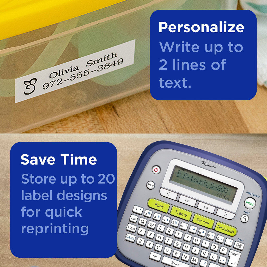 Brother P-Touch PT-D200G Label Maker with Tape, Easy-to-Use Home & Office Labeling Solution, 1 Piece - Image 3