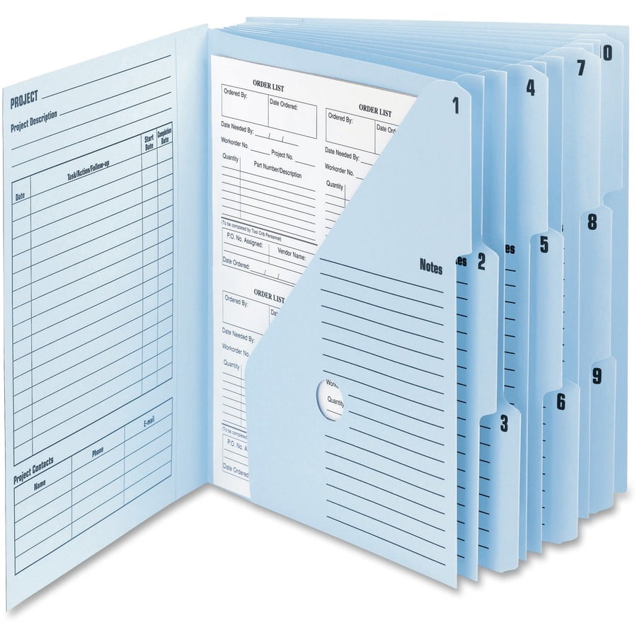 File Organizer, 10 Tabs, Letter Size, Navy - Image 5