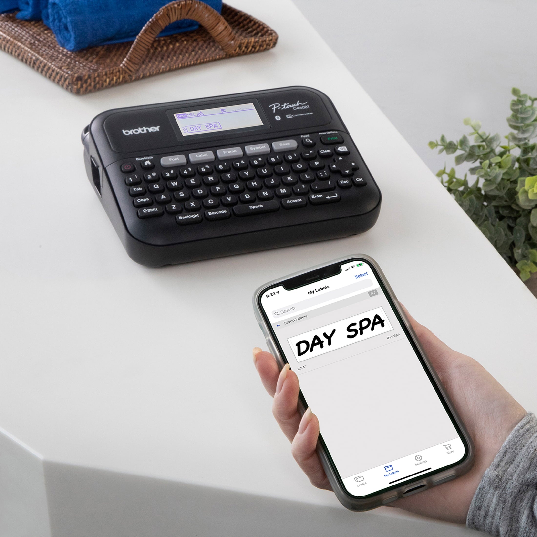 Business Expert Cected Label Maker with Bluetooth Cectivity, includes Carry case and 4m Black Print on Clear Sample L... - Image 5