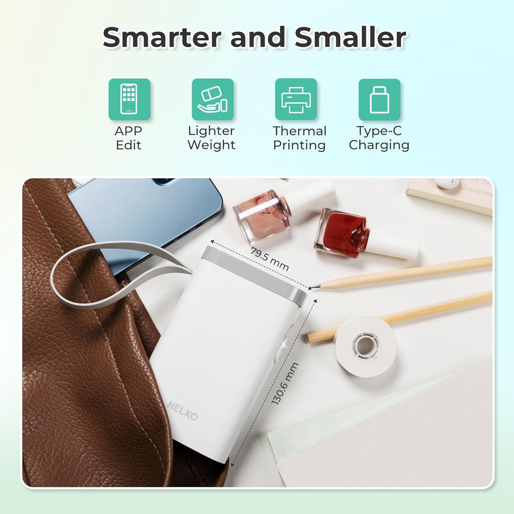 Label Maker Machine with Tape, P21 Bluetooth Label Printer, Wireless Mini Label Makers with Multiple Templates for School Office Home, White - Image 4