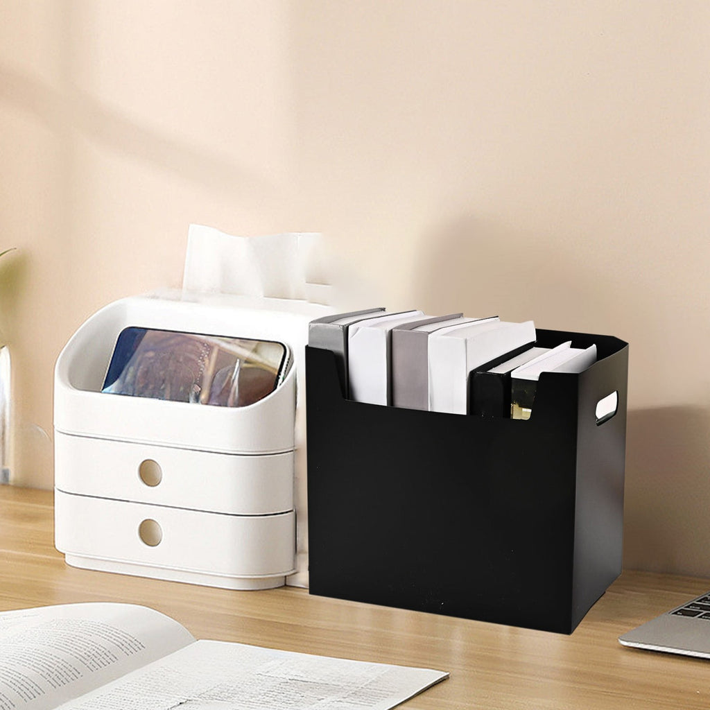 File Box Rolling File Organizer with Wheels Stackable Storage File Boxes Portable Letter File Folder Box Book Box Doc... - Image 5