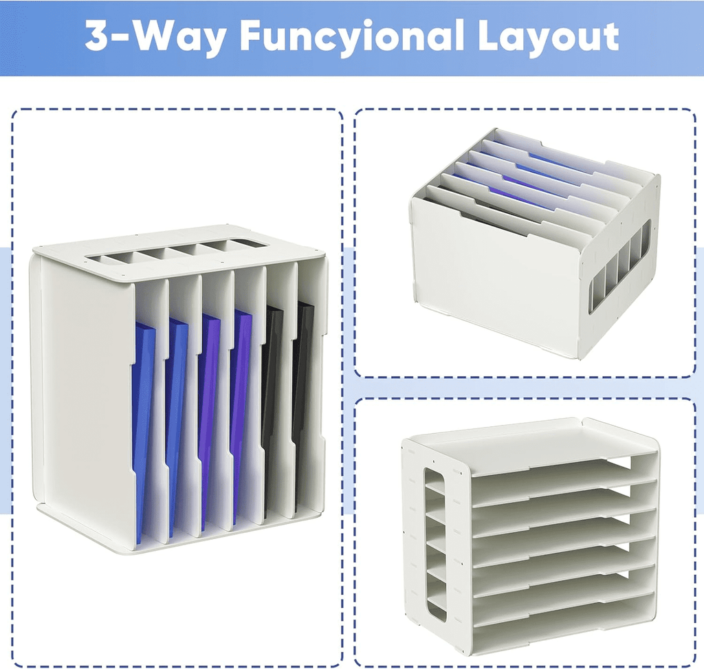 7-Tier Desk File Organizer, 11x17 Inches Large Size A3 Paper Organizer, Desk Organizer for Office Documents, Home - Image 6
