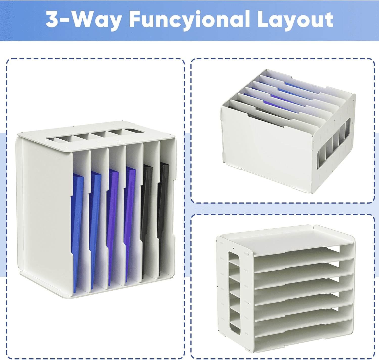 7-Tier Desk File Organizer, 11x17 Inches Large Size A3 Paper Organizer, Desk Organizer for Office Documents, Home - Image 6
