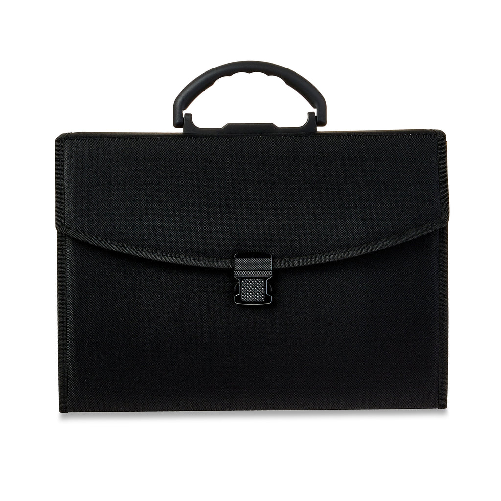 Pen+Gear Expanding File Organizer, Black Fabric, 26 Pockets and Top Handle - Image 2