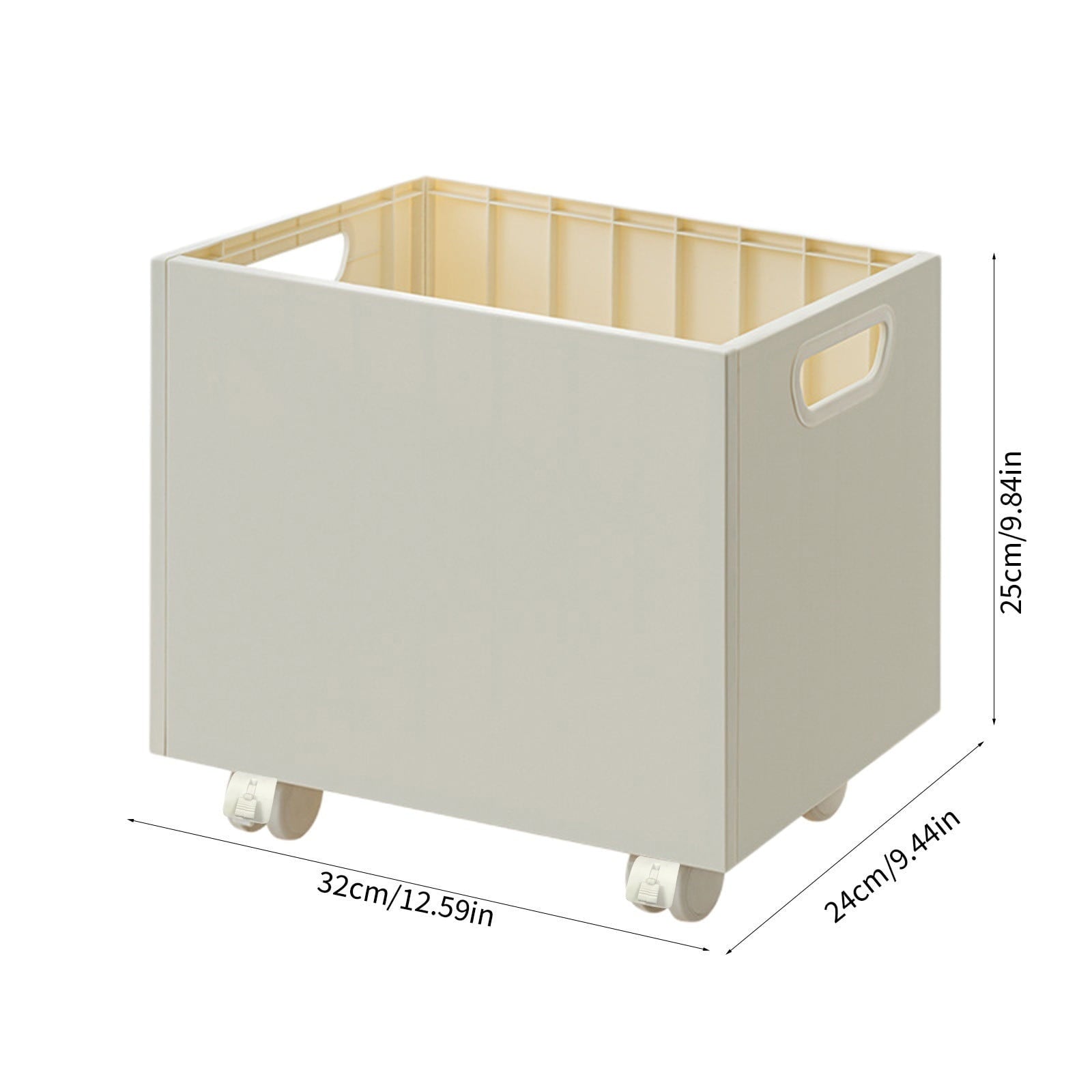 Under Desk Storage Cart,Mobile Book Cart with Wheels and Handles,A4 File Organizer and Rolling Storage Box for Home O... - Image 3
