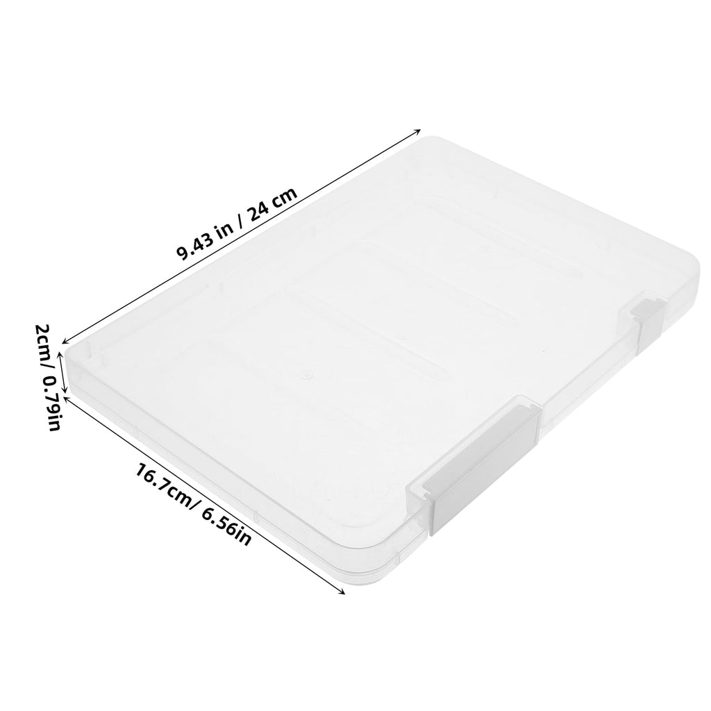 MLINS  5 Pcs Clear Storage Bins with Lids File Box Office - Image 2