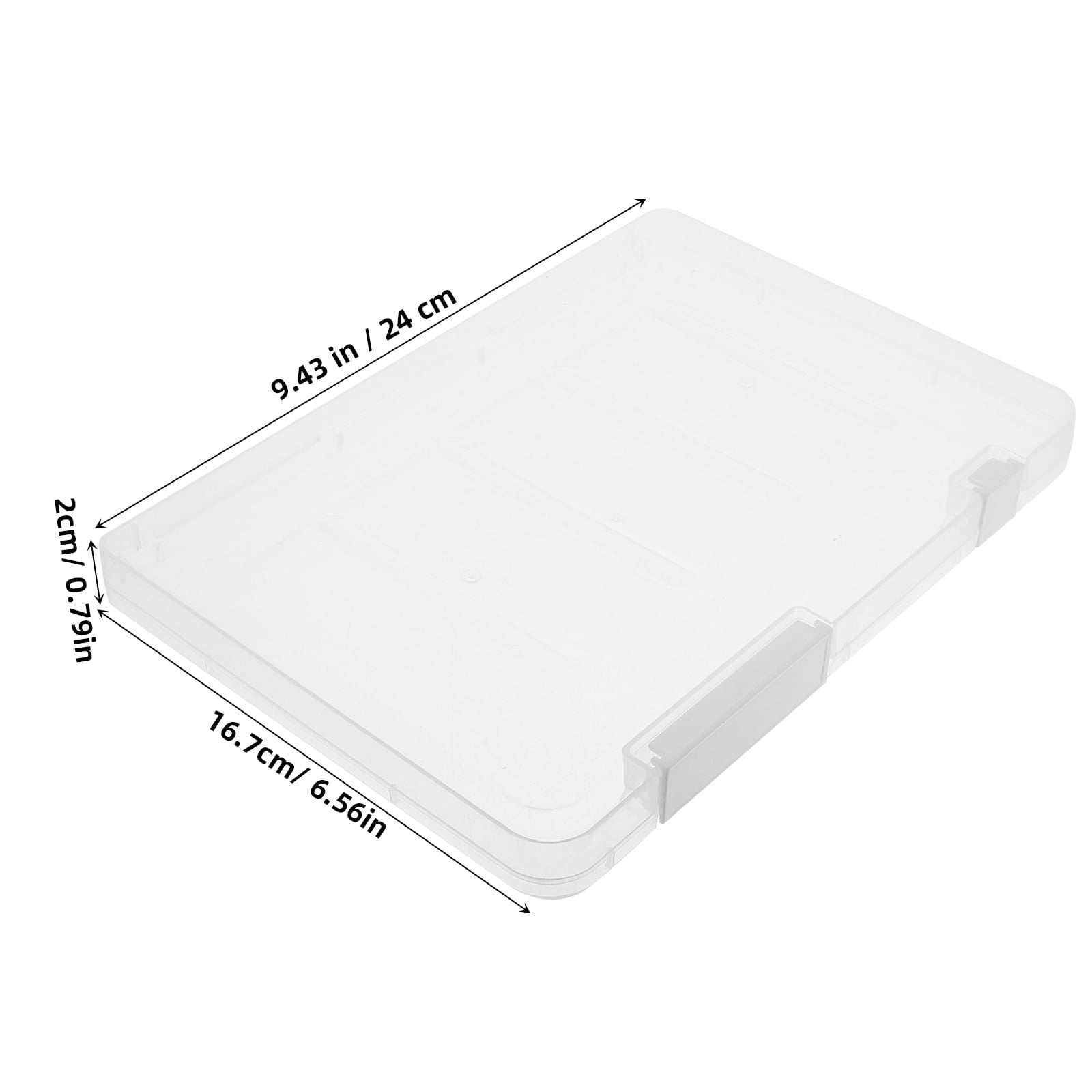 MLINS  5 Pcs Clear Storage Bins with Lids File Box Office - Image 2